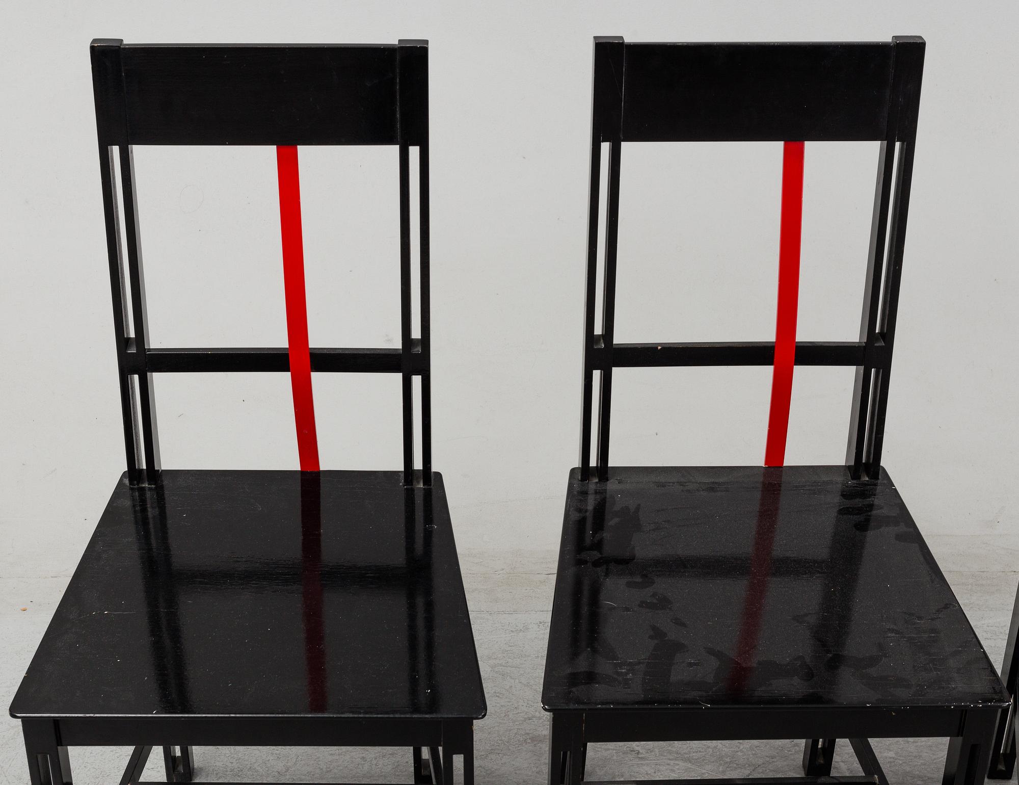 BJÖRN ALGE, four 'Frame' chairs, 1980's.