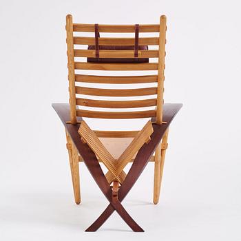 Lotta Braathen, a unique easy chair, "Skottkärran (the wheelbarrow)", executed in her own studio, Stockholm 1996.