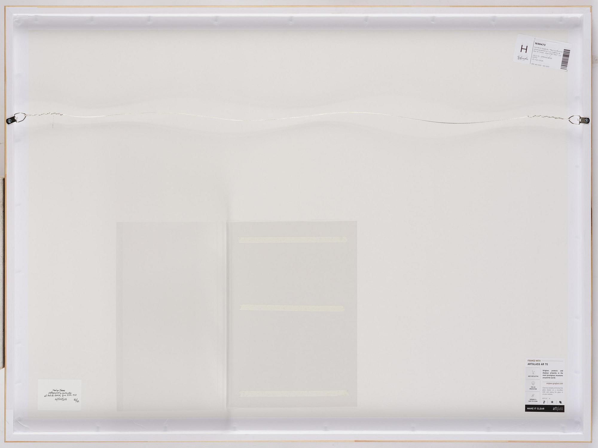 Leif-Erik Nygårds, "Marilyn Monroe photographed in Los Angeles at Bel Air Hotel, June 27th 1962".