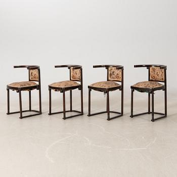 Josef Hoffmann, attributed, armchairs, 4 pcs, Art Deco, first half of the 20th century.