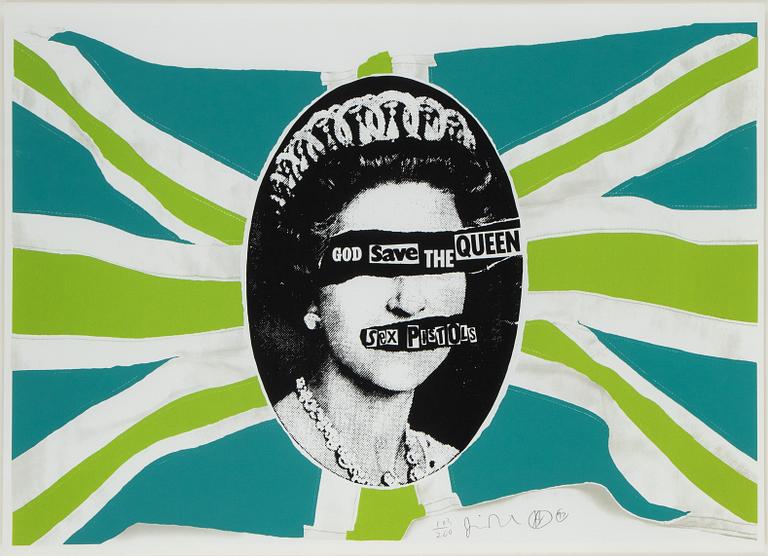 Jamie Reid, serigraph in color signed and numbered 103/200 dated 97.