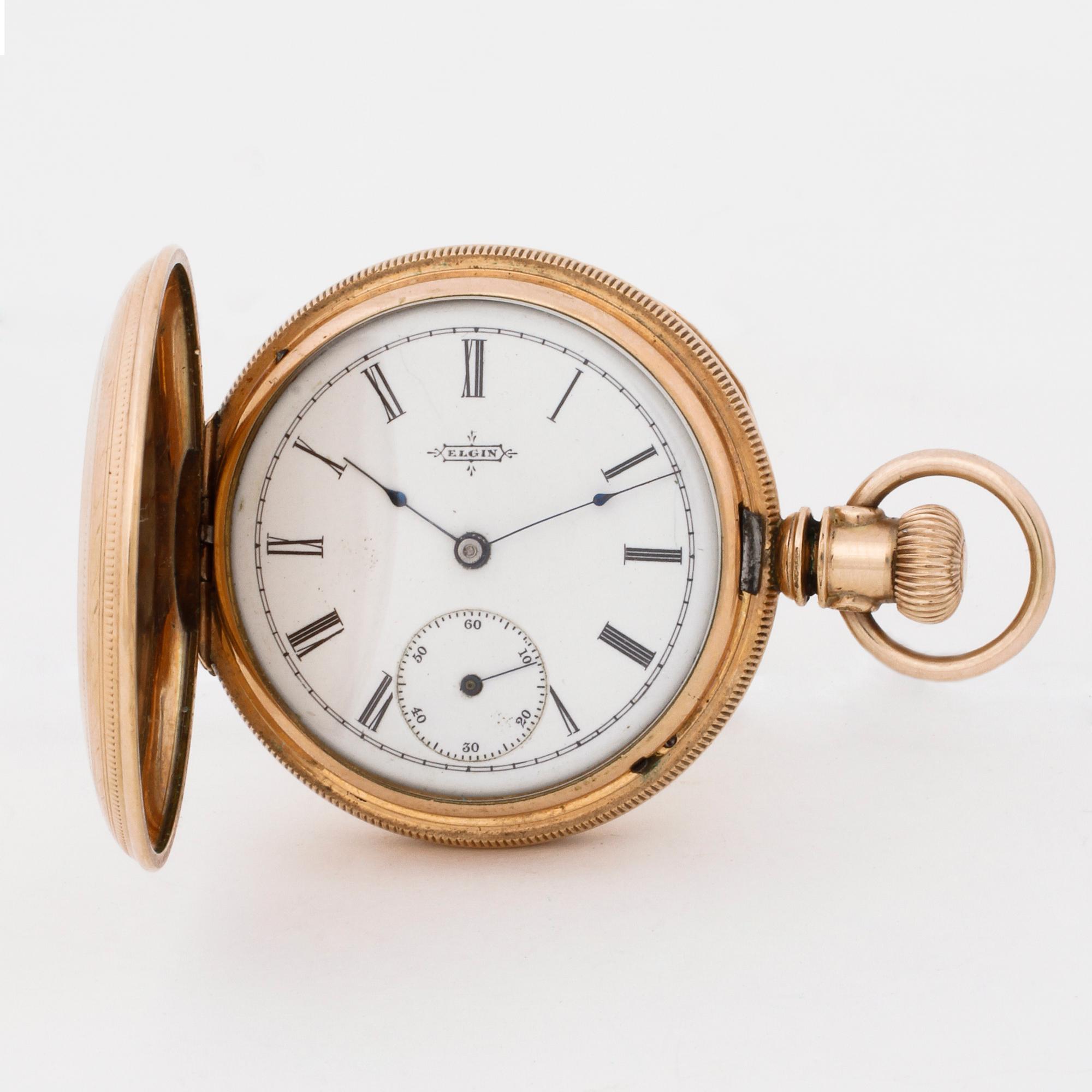 ELGIN NATL WATCH CO. hunting pocket watch 41 mm savonett. Bukowskis