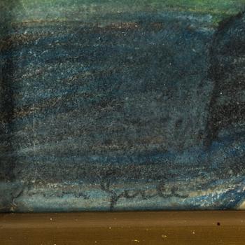 ARON GERLE, pastell, signerad.