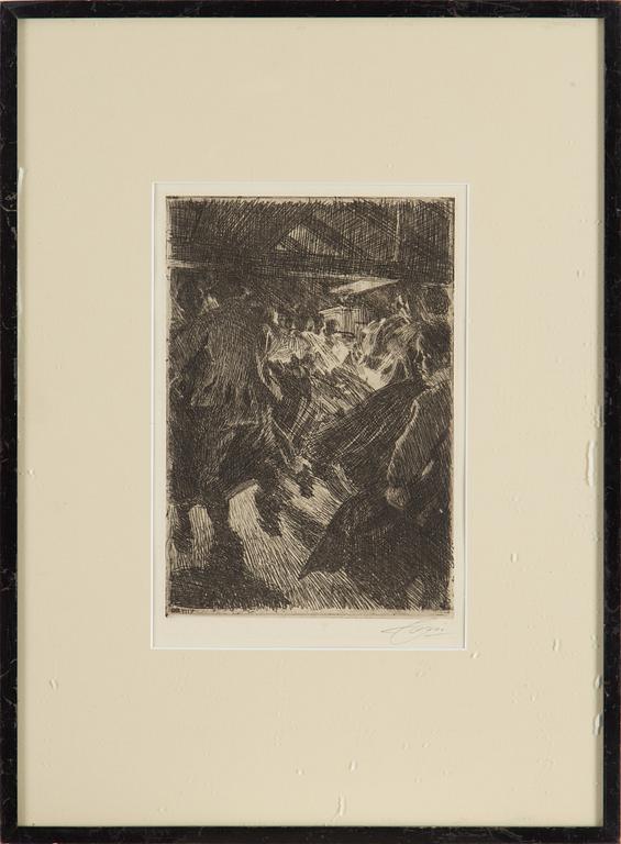 ANDERS ZORN,  etsning, 1917, signerad Zorn med blyerts.