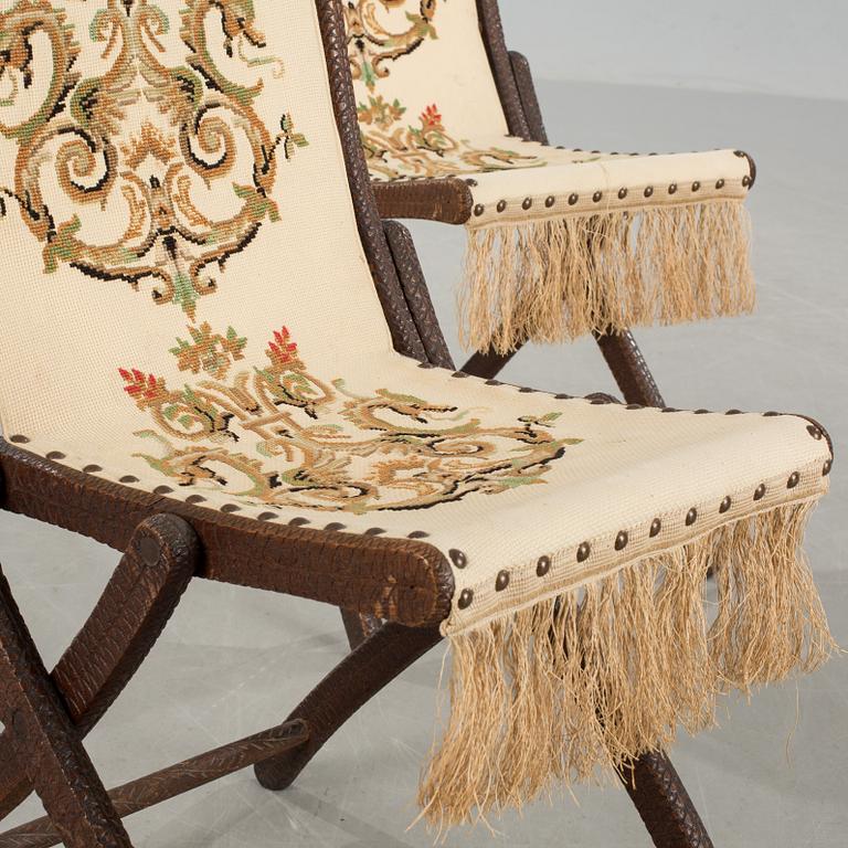 VIKSTOLAR, ett par, sekelskiftet 1800/1900.