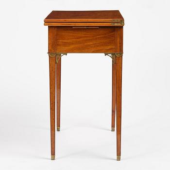 A late Gustavian mahogany games table, presumably by A. Nordström (Journeyman at G. Iwersson 1806-09).