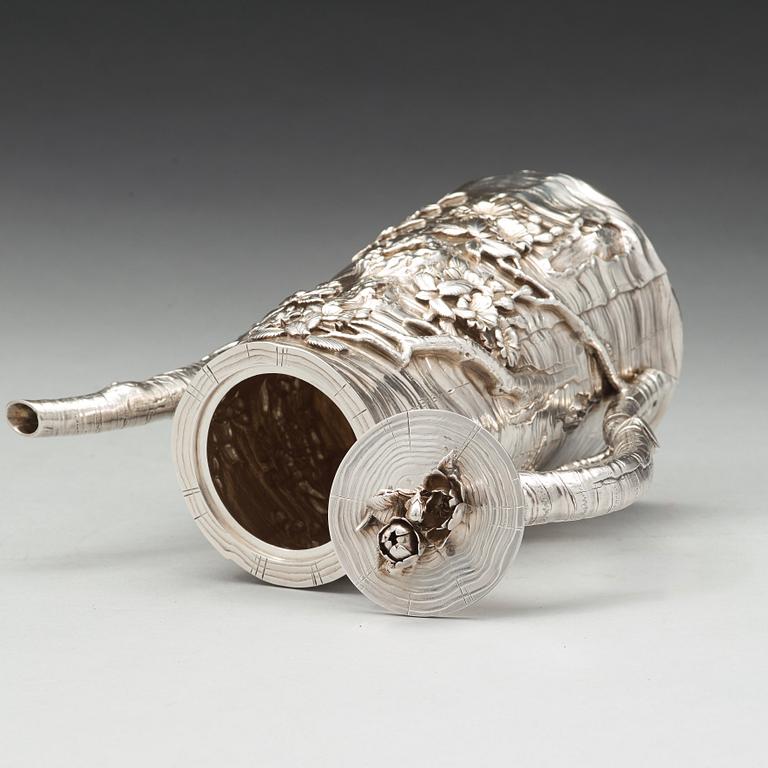 KAFFEKANNA, silver. Japan, tidigt 1900-tal.