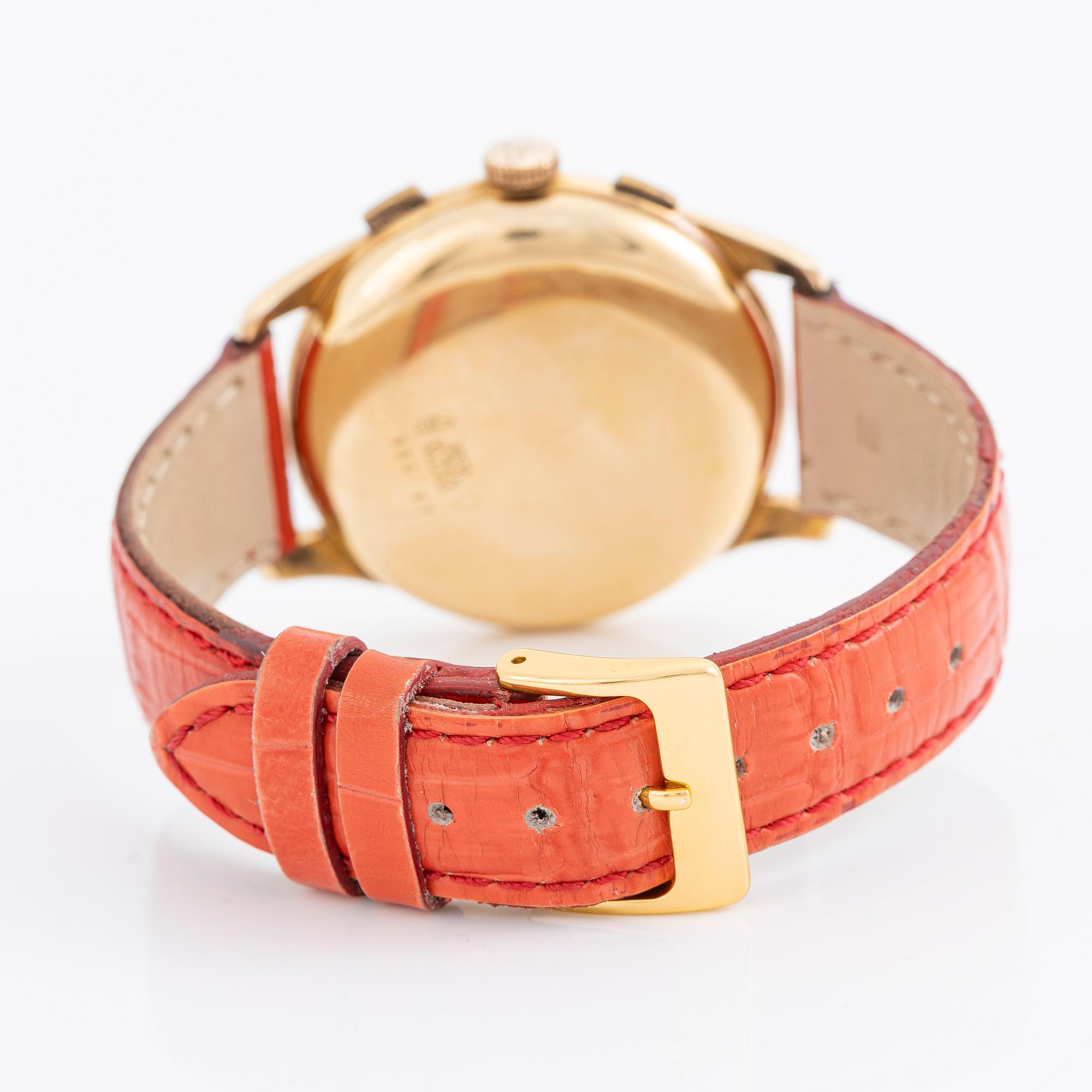 Portex, wristwatch, 18K gold, chronograph, 38 mm.