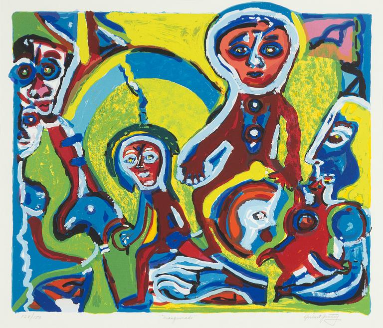 Herbert Gentry, silkscreen in colours, signed 128/150.