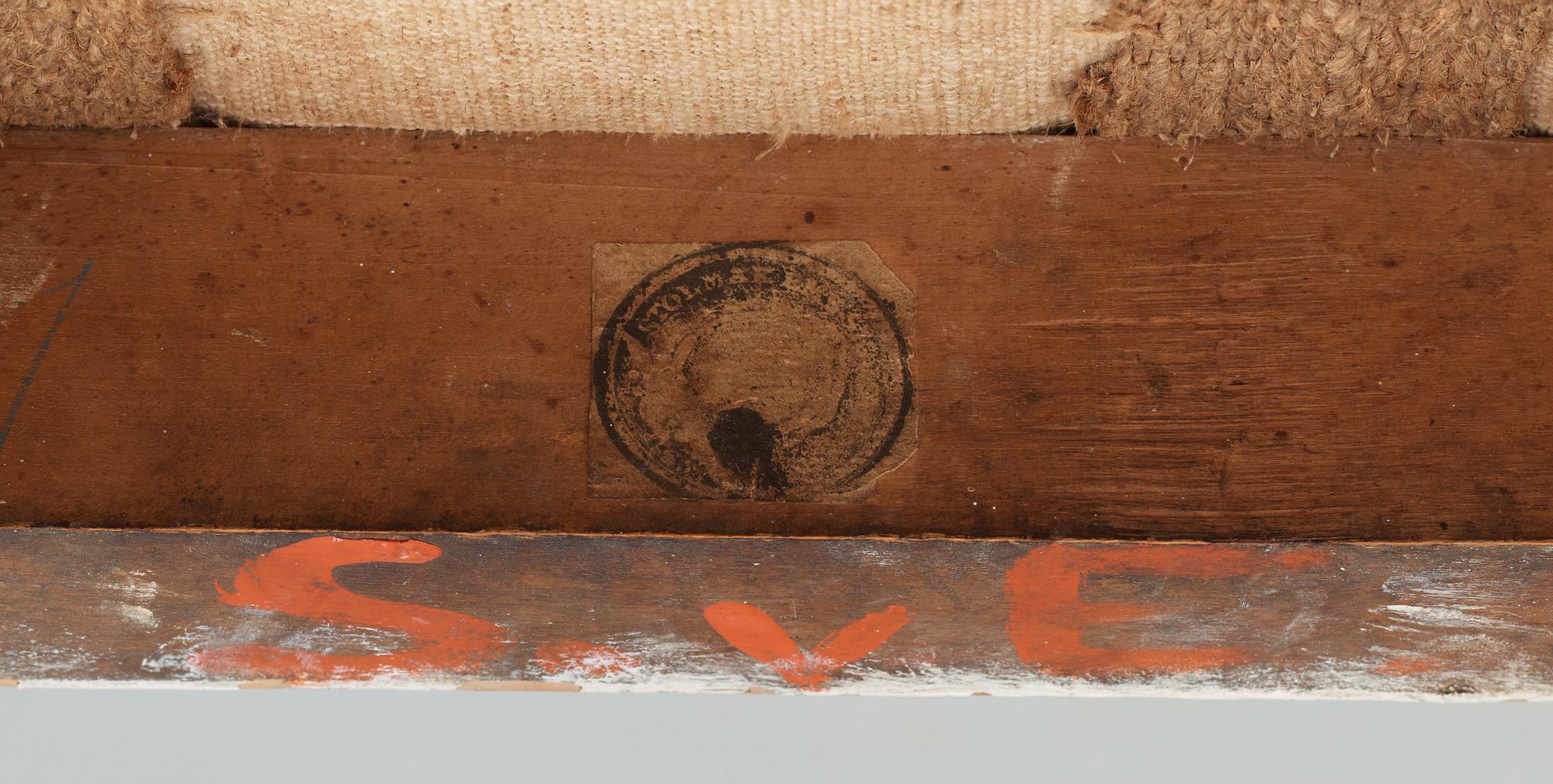 A pair of late Gustavian stools by E. Ståhl.