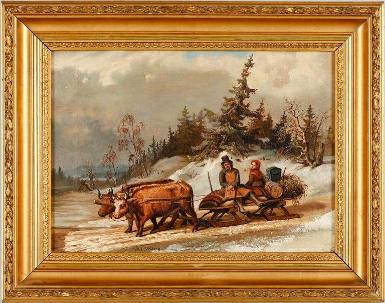 AXEL LEOPOLD WIBERG, olja på duk, sign.