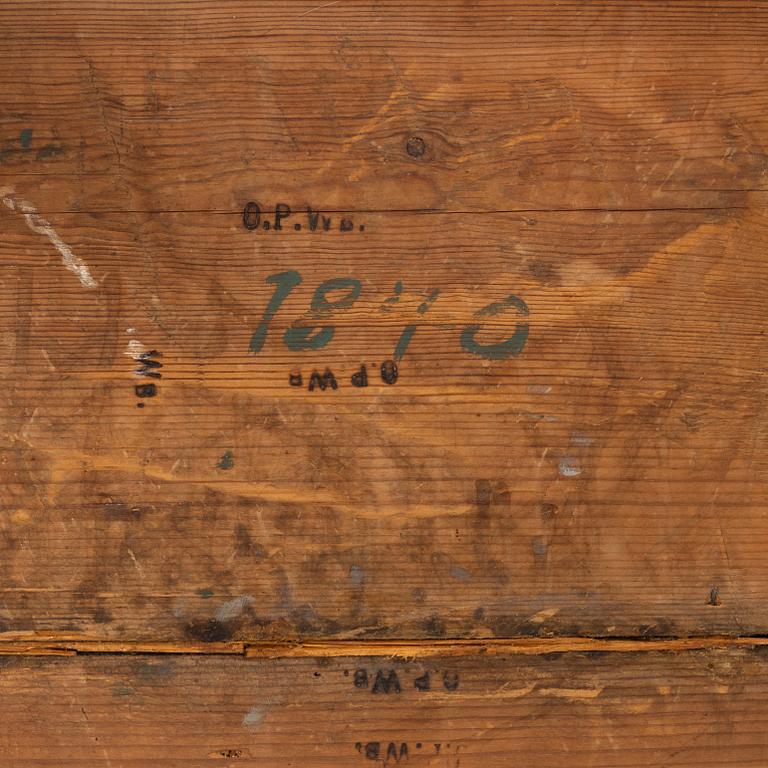 Stolar, ett par, sengustavianska, Medelpad, daterade 1840.