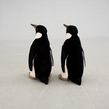 LEKSAKER, ett par pingviner, märkta Steiff 1900-talets andra hälft.