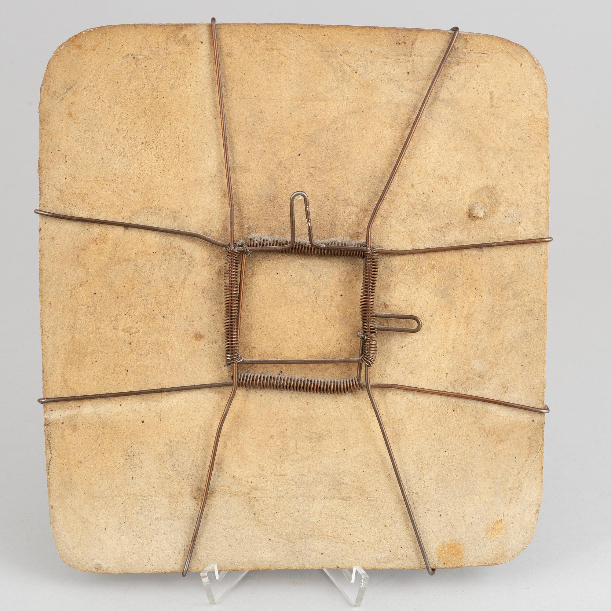 Toini Muona, a stoneware wall plaque, Finland, signed.