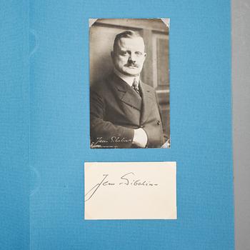 JEAN SIBELIUS (1865-1957), egenhändig namnteckning.