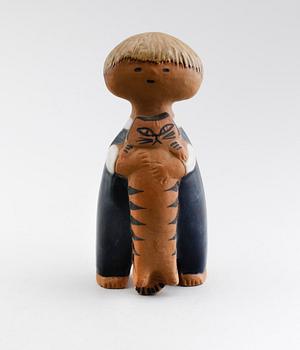 FIGUR, stengods, "Pelle", Lisa Larson, Gustavsberg.