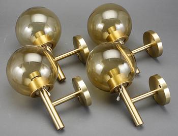 VÄGGLAMPOR, 4 st, Luxus, 1900-talets andra hälft.