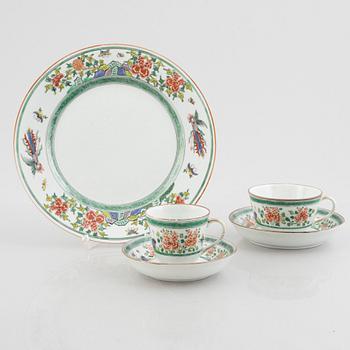 Service pieces, 46 pieces, porcelain, Samson, Paris,  France, 19th century.