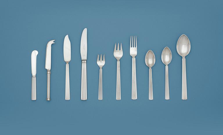 SIGVARD BERNADOTTE, bestickuppsättning, 96 delar, "Bernadotte", Georg Jensen, Köpenhamn 1945-77.