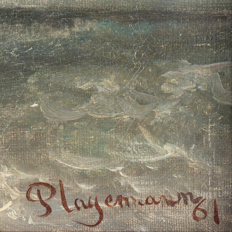 ARNOLD PLAGEMANN, olja på duk. Signerad och daterad 61.