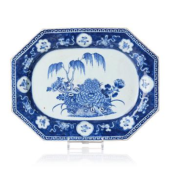 1108. Stekfat, kompaniporslin. Qingdynastin, Qianlong (1736-95).