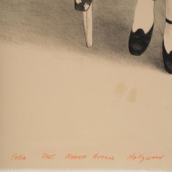 David Hockney, "Celia, 8365 Melrose Ave. Hollywood".