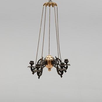 AMPEL, 1800-talets andra hälft. Höjd ca 55 cm.