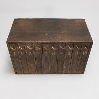 Storage cabinets for film reels 1930-1940's.