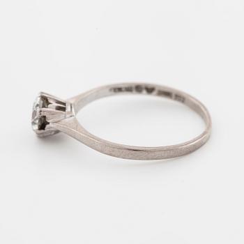 A brilliant cut diamond ring by Evert Lindberg, Göteborg, 1966.