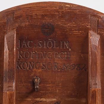 A burr-alder tilt-top table by J. Sjölin (master 1767-1785).
