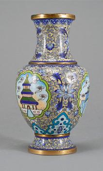 VAS, cloisonné, Kina, 1800-tal.