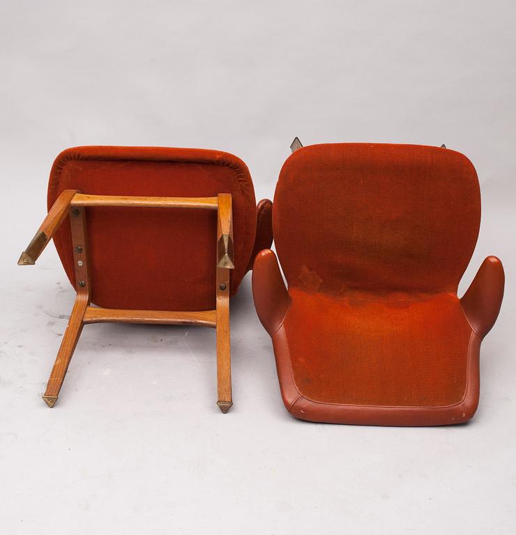 STOLAR, ett par, "Lulu" design Ilmari Tapiovaara, märkta Asko, 1960-tal.