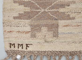 CARPET. "Höstmattan". Rölakan (flat weave). 477 x 283 cm. Signed MMF (Märta Måås-Fjetterström).