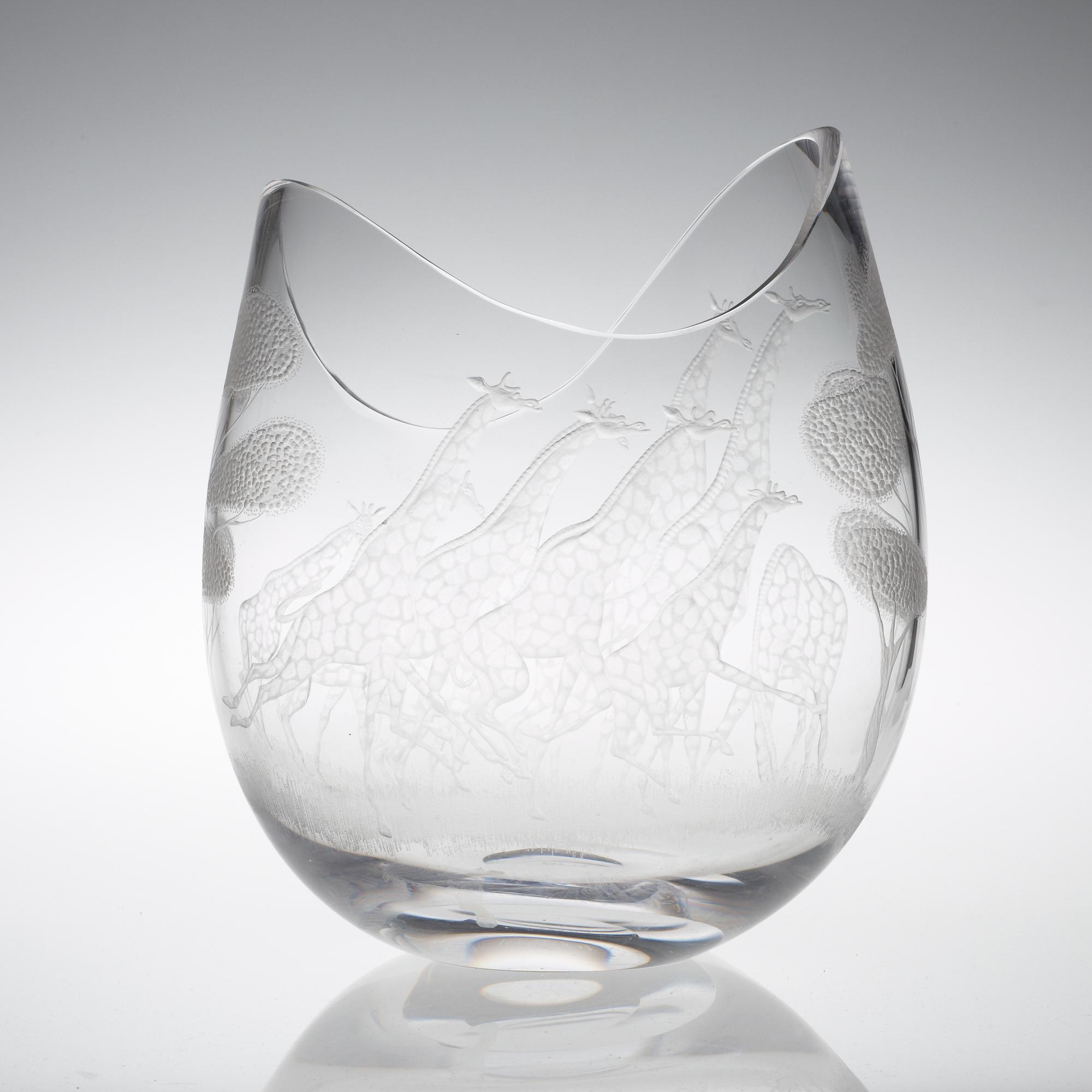 A Vicke Lindstrand glass bowl 'Safari', Kosta, 1960's-1970's.