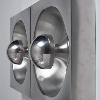 Verner Panton, a pair of wall/ceiling lamps, Louis Poulsen, Denmark1960-70's.