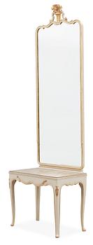An Axel Einar Hjorth wall mirror and a console table 'Du Barry, Nordiska Kompaniet, ca 1929.
