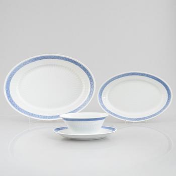 Royal Copenhagen, a 71-piece dinner and coffee service, 'Blå Vifte', Denmark.