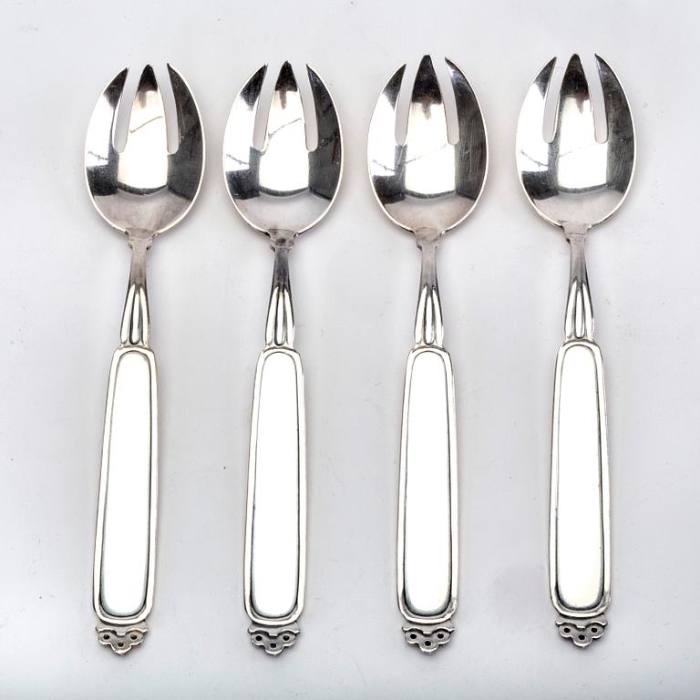 A set of 12 epns oyster forks from Mema mid 1900s.