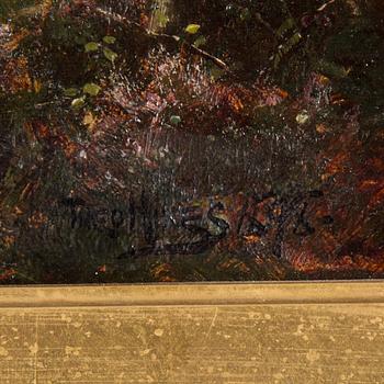 THEODORE HINES, oil on canvas, signed Theo Hines and dated 1898. Verso signed and dated Theo Hines 1898.