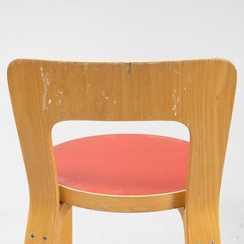 A set of six children's chairs model N65 by Alvar Aalto for Artek.