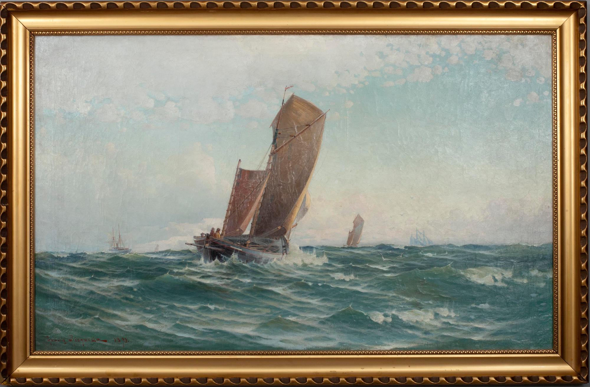 LUDVIG RICHARDE (RUOTSI), öljy kankaalle, sign. ja päiv. 1890.
