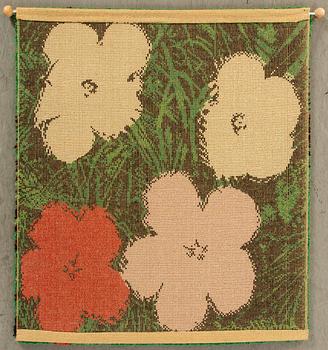 A wall rug after ANDY WARHOL, 88 x 80 cm.