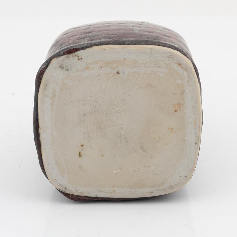 Stig Lindberg, a stoneware vase, Gustavsberg studio, Sweden 1967.