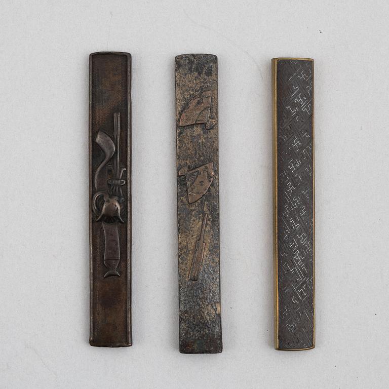 Kozuka 3 pieces, Japan 19th century.