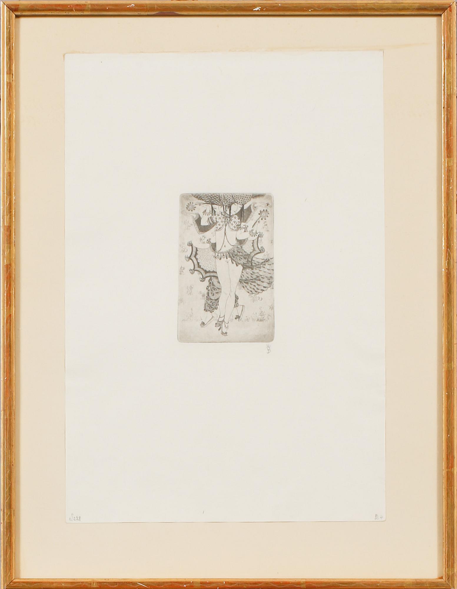 GERHARD HENNING, 8 st, etsningar, teckning samt mezzotint.