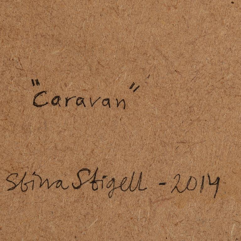 STINA STIGELL, Mixed media and assemblage signed and dated 2014.