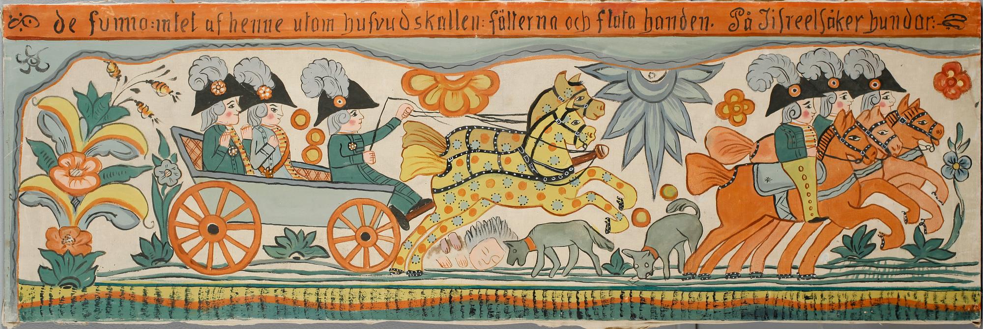 DALAMÅLNINGAR, 5 st, olja på duk, en daterad 1903.