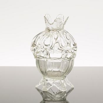 BRUDKRONA, glas, 1800-tal.