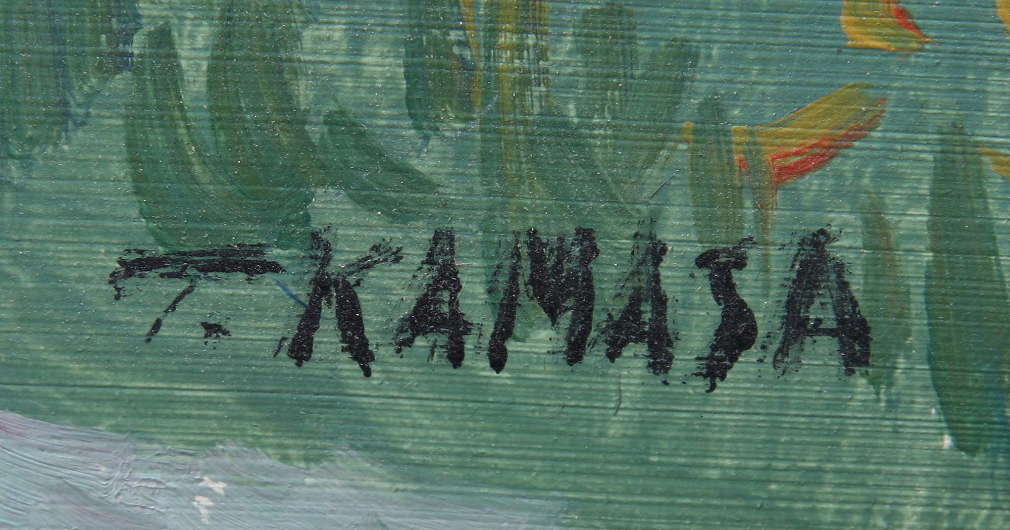 TEDEUSZ KAMASA, olja på pannå, sign.