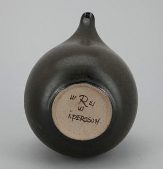 KANNA, stengods, Inger Persson, Rörstrand samt BORDSLAMPA, stengods, 1900-talets senare hälft.